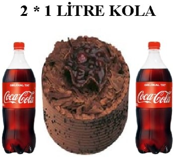 6-9 Kişilik Parça Çikolatalı Pasta & 2x1 Lt Cola Avantajı